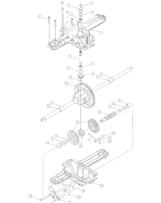 Transmission Assembly Diagram and Parts List for 13AC650F700 2004 Yard Machines Lawn Tractor